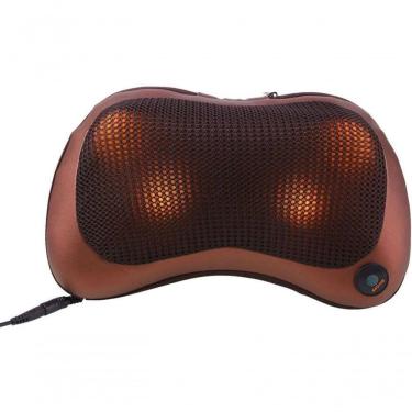 Imagem de Almofada Encosto Massageador Movimentos Shiatsu Lombar Infravermelho Pescoço Veicular