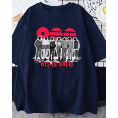 Imagem de Camiseta BTS Is Back Tour 2026 Aesthetic Unissex - Sneko Store, Azul m