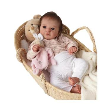 Imagem de Boneca Reborn Pintada À Mão De 49CM, Realista Com Tonalidade De Pele 3
