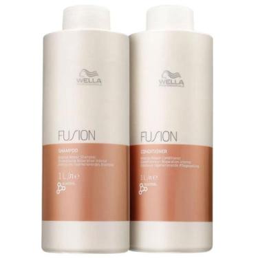 Imagem de Kit Shampoo + Condicionador Wella Fusion Intense Repair 1L