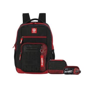 Imagem de Kit Enaldinho Mochila Costas + Estojos Box E Triplo - Luxcel