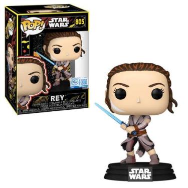 Imagem de Boneco Funko Pop Exclusivo Star Wars - Rey (Retro) - Candide