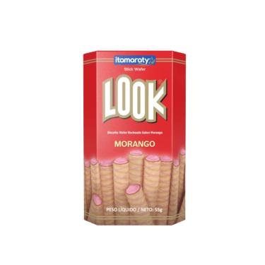 Imagem de Biscoito Wafer Recheado Morango Itamaraty Look 55g Crocante