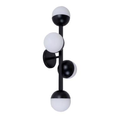 Imagem de Lustre Arandela Quatro Bolas Globo 12cm Preto 222/4 - ILUMINAMUNDO