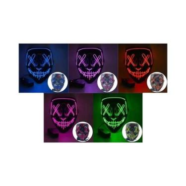 Imagem de Máscara De Halloween LED Masculina Que Brilha No Escuro, Máscara De Te