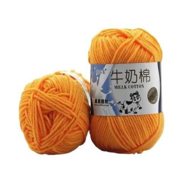 Imagem de 100g 2 Peças De Fio De Algodão Leite Para Crochê E Tricô Para Suéter, 