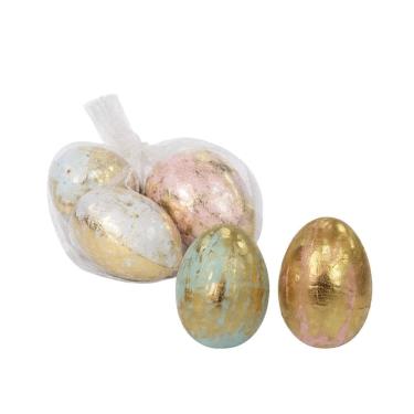 Imagem de Saco Mini Ovo De Pascoa Metálico Desgastado C/6 6cm 1099198