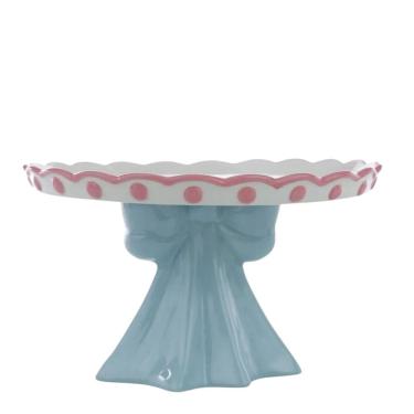 Imagem de Prato De Pascoa Striped Easter P/ Bolo S/Tampa 13x22cm 1Un