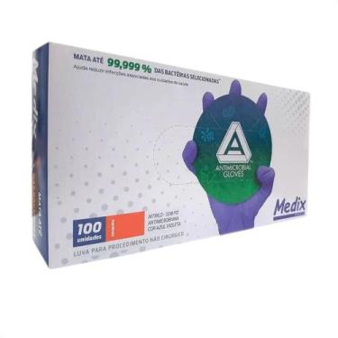 Imagem de Luva Medix Com 100 Unidades Tamanho G Sem Po Antibacteriana