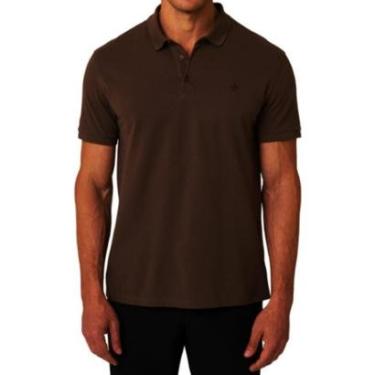 Imagem de Camisa Polo Masculina Dudalina MC Essentials Marrom 7704006-Masculino