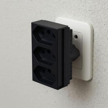 Imagem de Adaptador De Tomada 3 Saídas 20a Amperes Extensor Triplo Tipo T Benjam