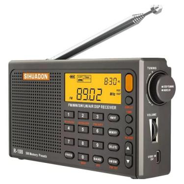 Imagem de Rádio Sihuadon R-108 Lw/sw/mw/ar Freq. Aviação Piloto/torre