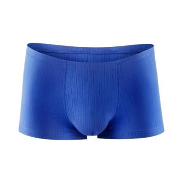 Imagem de Cuecas Boxer Masculinas De Verão Finas E Respiráveis Em Seda Gelada Se