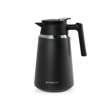 Imagem de Garrafa Térmica Termopro Geisha Preta Aço Inox 1,5 L