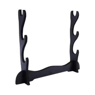 Imagem de Suporte De Madeira Para Katana Japonesa Em Tamanho Real, Expositor E R