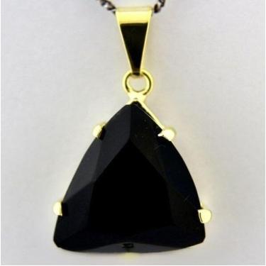 Imagem de Colar Trillion Obsidiana Negra Garra Dourado - CristaisdeCurvelo
