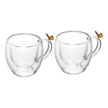Imagem de Conjunto 2 Xícaras Chá 180ml Vidro Borossilicato Sun Garden Wolff