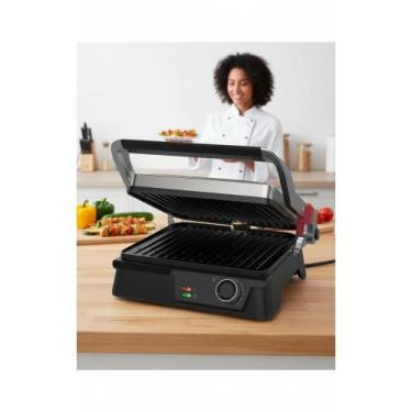 Imagem de Grill Elétrico Inox 2 em 1 1600W 220V: Versátil e Antiaderen - Congrat
