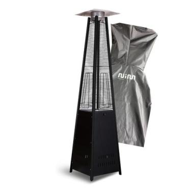 Imagem de Aquecedor Ambiente Externo Pirâmide à Gás Preto Vidro de Quartzo NI48P
