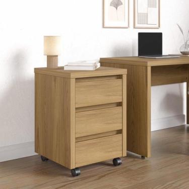 Imagem de Gaveteiro Modular com Rodizio Ficus CabeCasa MadeiraOriginals Rovere -