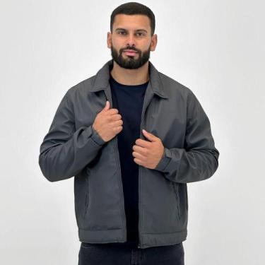 Imagem de Jaqueta Blue Bay Nylon com Zíper Masculina, P, Chumbo