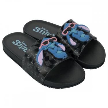 Imagem de Chinelo Grendene Kids 23285 Mania Plus Stitch Menina Infantil, Preto, 