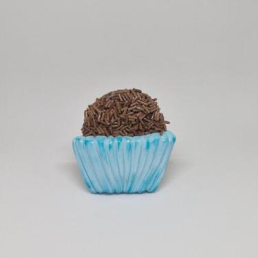 Imagem de Porta Guardanapo Brigadeiro Biscuit - Decor Madame Blue, Azul Claro