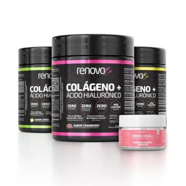 Imagem de Kit 3 Colágenos Renova Be Verisol Com Biotina + Creme Facial, 1- Cranb