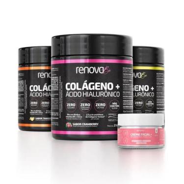 Imagem de Kit 3 Colágenos Renova Be Verisol Com Biotina + Creme Facial, 1 Cranbe