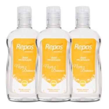 Imagem de Kit 3 Óleo Pós Depilação Corporal Nozes e Damasco 200ml Repós - Repos