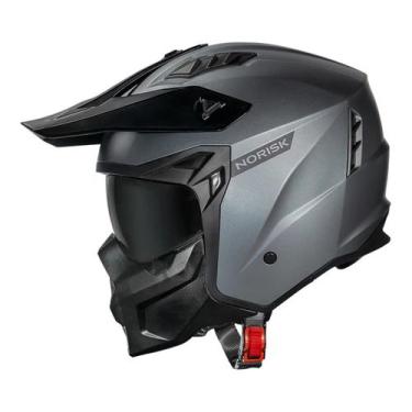 Imagem de Capacete Moto Norisk Darth Ii Monocolor Matte Black Óculos masculino f