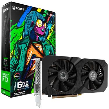 Imagem de Placa de Vídeo Pcyes Geforce RTX 3050 com 6GB GDDR6 e Interface 96 Bits - PVRTX30506BLPE