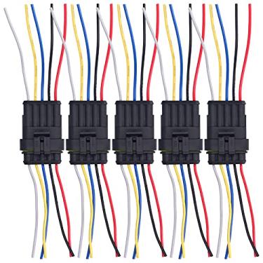 Imagem de Conector elétrico do carro Way, cabo conector à prova d'água de boa condutividade elétrica para conexões de fios(5P)