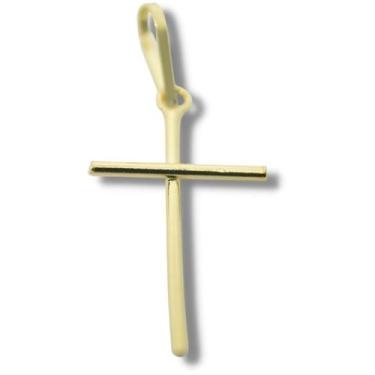 Imagem de Pingente Religioso Cruz Crucifixo Palito Ouro 18K P001 - Joiasmax