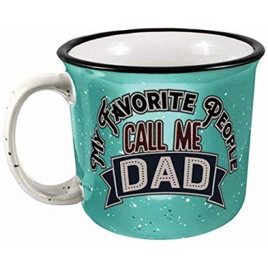 Imagem de Spoontiques Caneca Dad Camper, 406 g, azul-petróleo