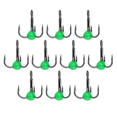 Imagem de Isca Mini isca de metal, pesca Gancho de três âncoras de cor brilhante e leve para pesca(verde)