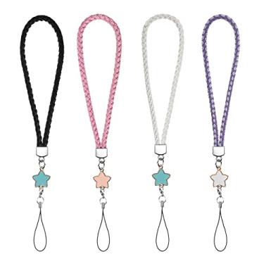 Imagem de 4 Pcs Pulseira Para Telefone Cadeia De Corda Pendurada Cordões e Pulseiras Para Celular Munhequeira Cordão Chave De Pulso Alças De Celular Alça Para Bolsa Cinto De Corrente Corrida