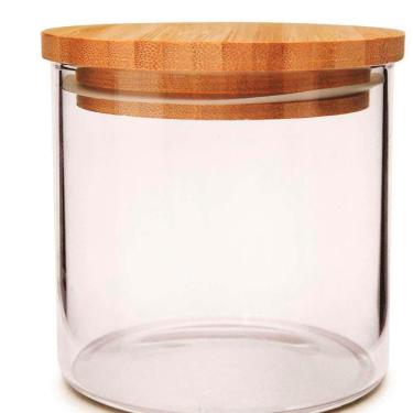 Imagem de Pote Hermético de Vidro com tampa Bambu 450 ml - Yoi