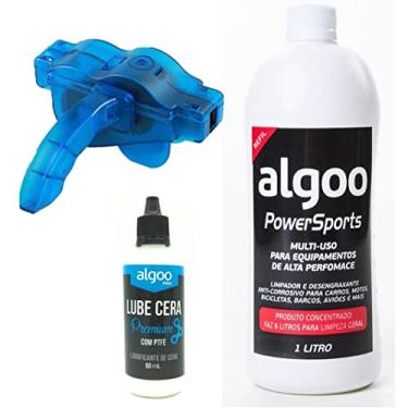 Imagem de Kit Limpeza Desengraxante 1l Com Limpador Corrente Com Óleo Algoo