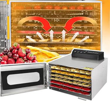 Imagem de Desidratador De Alimentos De 6 Bandejas, MáQuina De Secagem De Carne De Ervas E Vegetais De Frutas, AçO InoxidáVel De Qualidade Alimentar, Secagem Tridimensional De 360 °