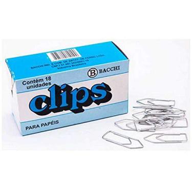 Imagem de Bacchi Clips Galvanizado, Bacchi, 10/0, Aço, 24x64mm, Pacote com 10 caixinhas de 18 unidades