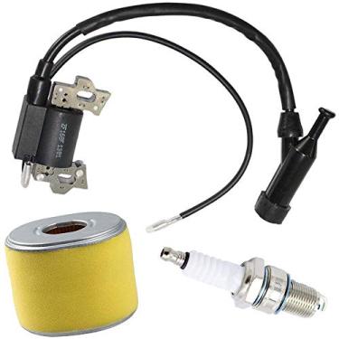 Imagem de Bobina de ignição para Honda GX120 GX160 GX200 Gerador de motor Rototiller 4589693 30500-ZE1-073 com filtro de ar de vela de ignição da TOPEMAI