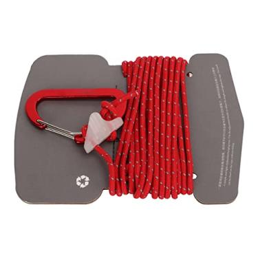 Imagem de Varal para Pendurar Ao Ar Livre, Varal Portátil Multifuncional Ajustável Antiderrapante Corda para Pendurar Com Ganchos (Vermelho)