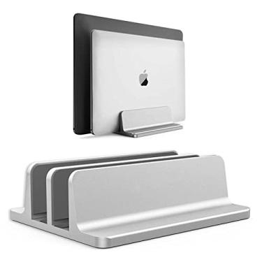 Imagem de Suporte Vertical para Laptop - Economize Espaço na Mesa, Ajustável e Durável, prateado