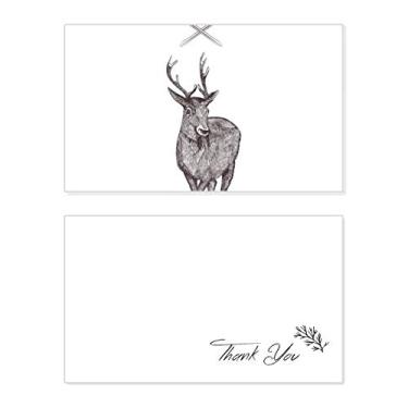 Imagem de Coroa de alce com espada de animal, estilo barroco, cartão de agradecimento, papel de aniversário, agradecimento de casamento