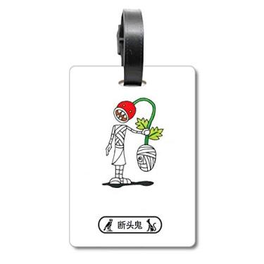 Imagem de Halloween Decapitado Ghost Horus Bolsa de Mala Etiqueta para Bagagem Cartão de Bagagem Scutcheon Etiqueta