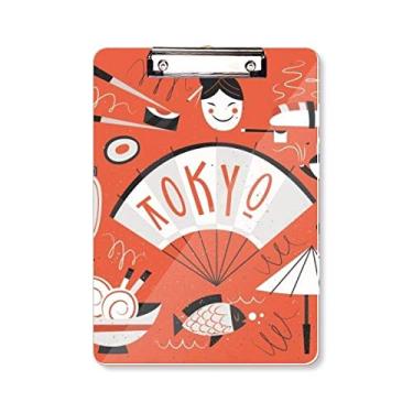 Imagem de Prancheta japonesa de sushi gueixa japonesa Tóquio placa de apoio A4