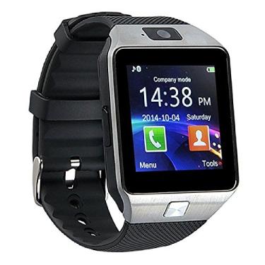 Imagem de Smartwatch DZ09 Relógio Inteligente Bluetooth Gear Chip Android iOS Touch Faz e atende ligações SMS Pedômetro Câmera - PRATA