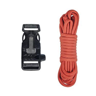 Imagem de O kit de sobrevivência de paraquedista definitivo – O kit inclui: 6,5 metros de corda 550 de alta resistência, fivela utilitária que contém fogo e apito – 45 opções de cores de paraquedista disponíveis (laranja solar)
