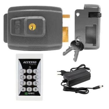 Imagem de Kit Fechadura Elétrica Com Teclado De Acesso Até 50 Senhas